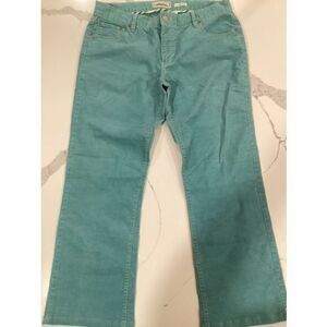 Old Navy Womens Turquoise Corduroy Pants Sz 12 Stretch